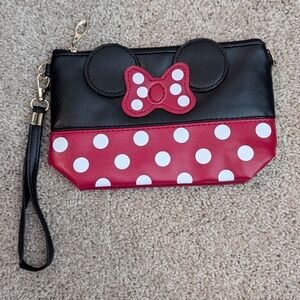 Mini mouse faux leather cosmetic bag
